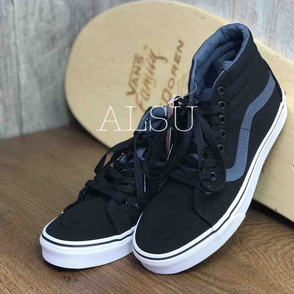 NWT VANS SK8-HI Reissue Canvas Black Dark Slate W - Picture 3 of 8